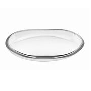 European Lead Free Crystalline Glass Tray / Platter / Plate - 13.5" Diameter - Wavy Border