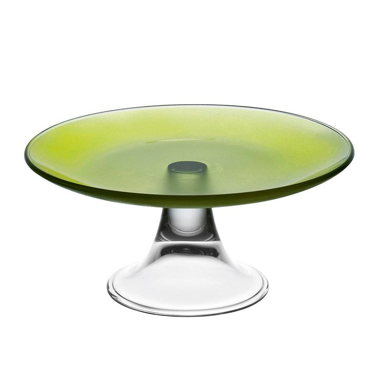Antibes footed Plate Green, 8"D