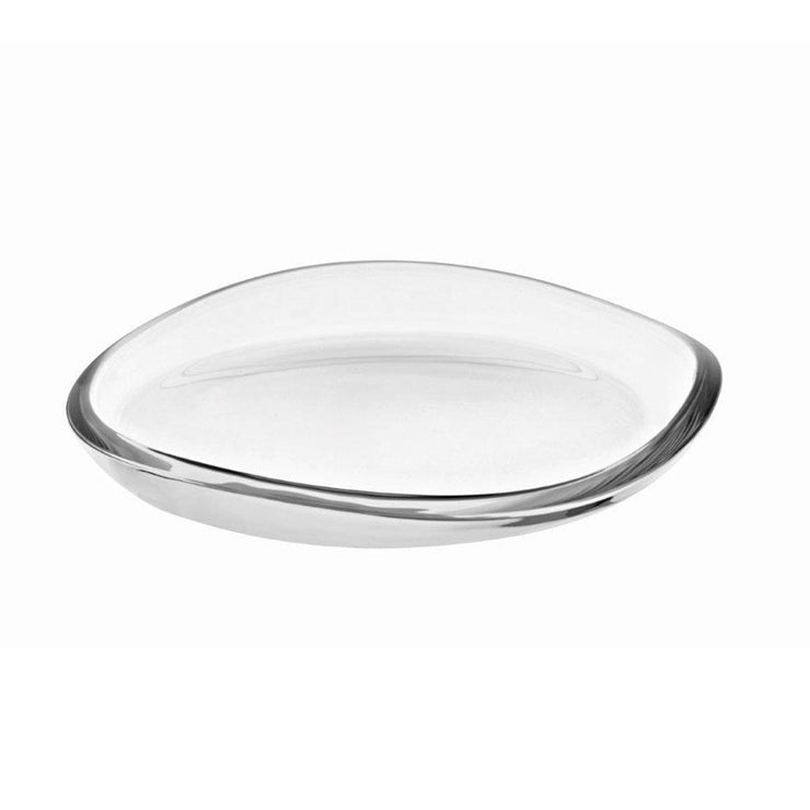 European Lead Free Crystalline Glass Tray / Platter / Plate - 8" Diameter - Set of 6 -Wavy Border- Round Plates