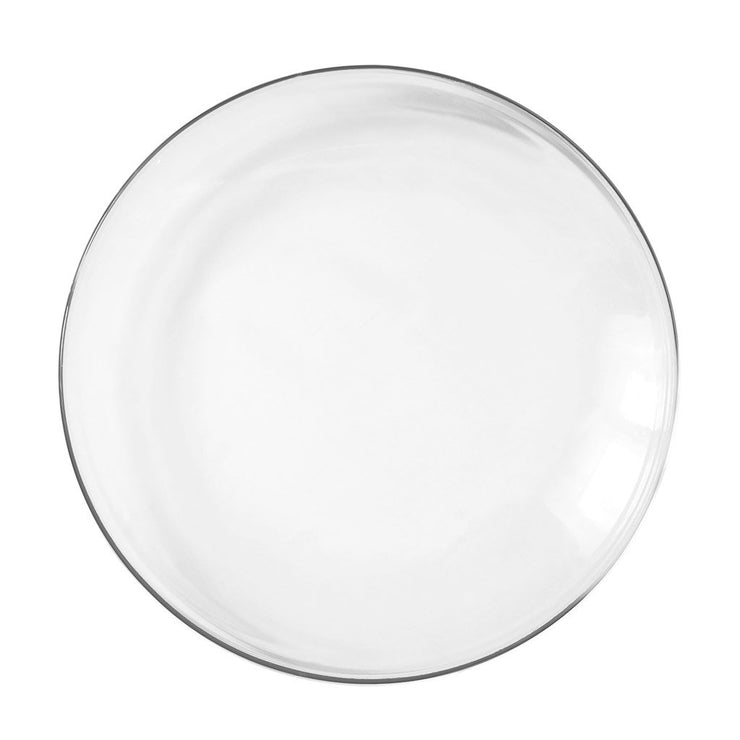 European Lead Free Crystalline Clear Salad / Dessert Plate- 8.3" Diameter - Set of 6