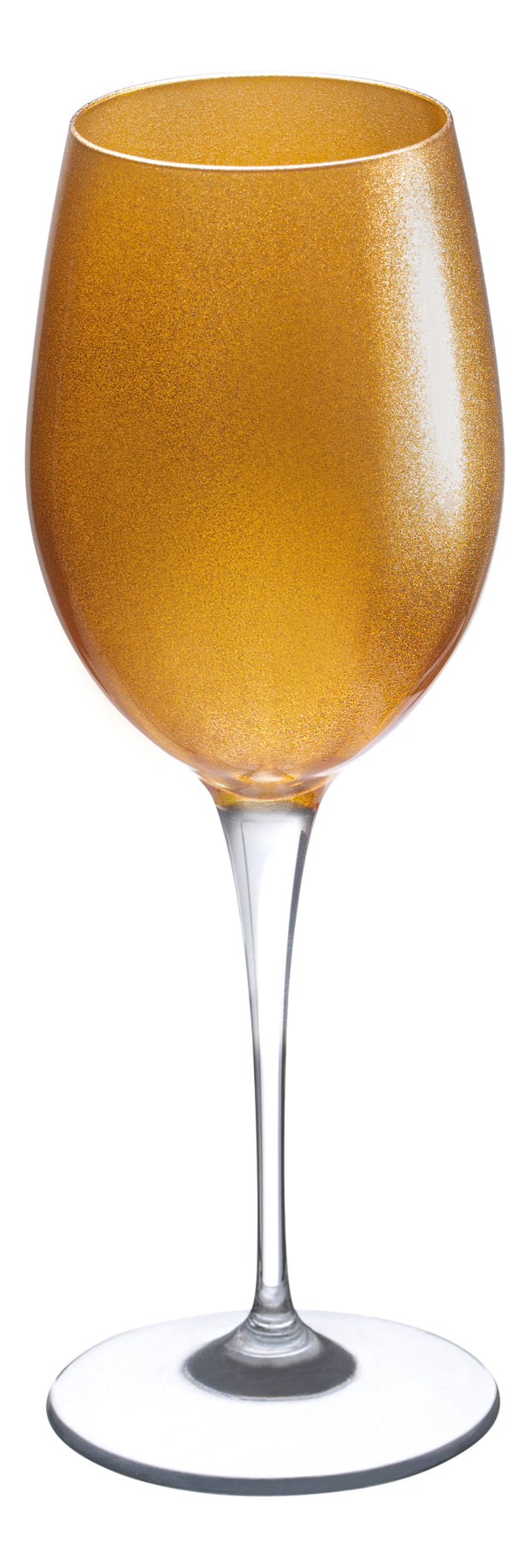 Opaque White Wine Glass Gold, 14 oz. Set of 6