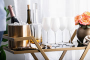 European Glass Goblet - White Wine Glass - Water Glass -  White- Opal  - Stemmed Glasses-Set of 6- 14 Oz.