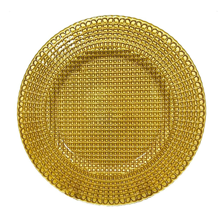 Opaque Gold Charger, 12.5"D, Set of 6