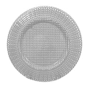 European Lead Free Crystalline Silver Charger -Beautifully Designed , 12.5" Diameter - Set of 6