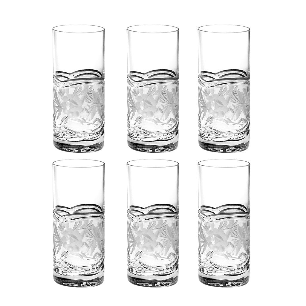 European Crystal Highball Glasses - Drinking Tumblers - For Water , Ju –  Barski