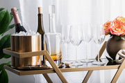 European Glass Goblet - White Wine Glass - Water Glass -  White Stem -Stemmed Glasses-Set of 6- 14 Oz.