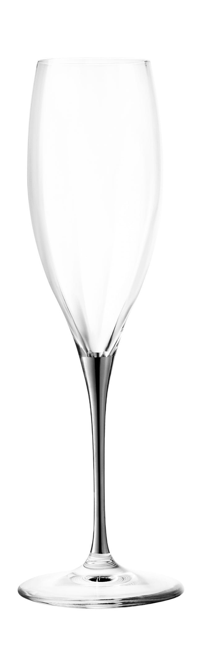 Spectrum Champagne Flute with Platinum Stem, 11 oz. Set of 6