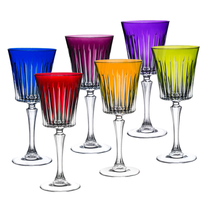 European Glass Red Wine - White Wine - Water Glass - Assorted Colors- –  Barski