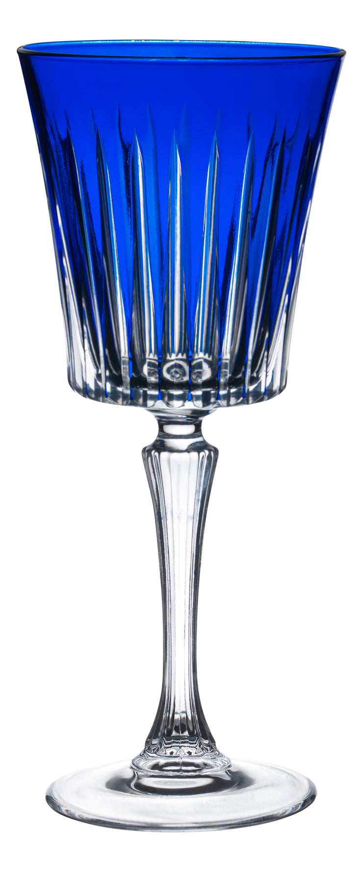 European Glass Red Wine - White Wine - Water Glass- Blue - Stemmed Glasses - Set of 6 Goblets - 10 oz. Beautifully Designed