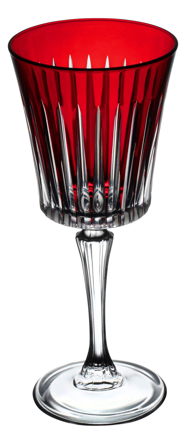 European Glass Red Wine - White Wine - Ruby - Stemmed Glasses - Set of 6 Goblets - 7 oz. Beautifully Designed