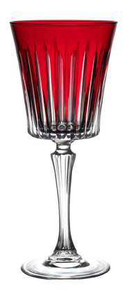 European Glass Red Wine - White Wine - Water Glass - Ruby - Stemmed Glasses - Set of 6 Goblets - 10 oz. Beautifully Designed