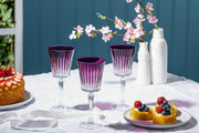 European Glass Red Wine - White Wine - Water Glass- Amethyst - Stemmed Glasses - Set of 6 Goblets - 10 oz. Beautifully Designed