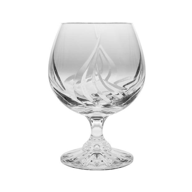 Set of 4 Whiskey Glasses for Spirits, Short Stem Wine Glass Set for Bourbon  Snifter, Cognac, Brandy, Cocktails (13oz)