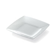 European Lead Free Crystalline Square White Plate - 6" Diameter -Set of 6