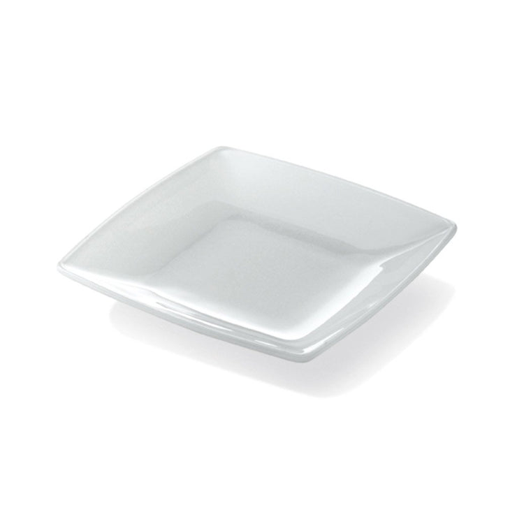 European Lead Free Crystalline Square White Plate - 6" Diameter -Set of 6