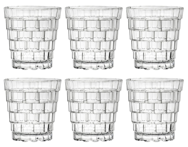 Double Old Fashioned - Set of 6 - Stackable Glasses -  Tumblers - 10.75 oz. - Made in Europe