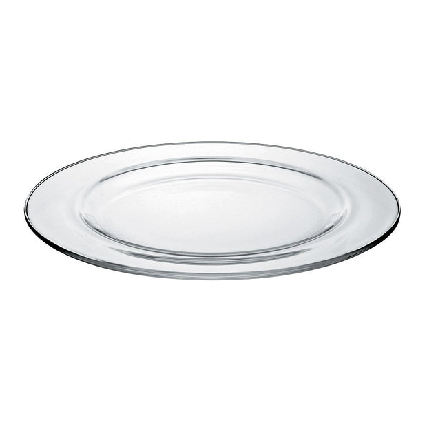 European Lead Free Crystalline Round Dinner Plate -Clear - 11" Diameter - Set of 6