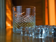 European Crystal Double Old Fashioned Tumblers -Whiskey - Bourbon - Water - Beverage - 13 OZ. - Set of 6