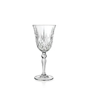 Wine Glass - Goblet - Red Wine - White Wine - Water Glass - Stemmed Glasses - Set of 6 Goblets - Crystal like Glass - 7 oz. Beautifully Cut  Designed - Made in Europe