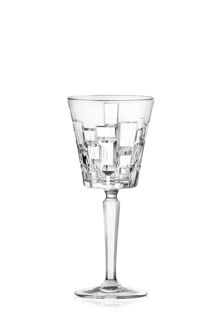 RCR Cristalleria Italiana Crystal Glass Drinkware Set (Water/Wine Goblet  (10 oz) - 4 Piece)