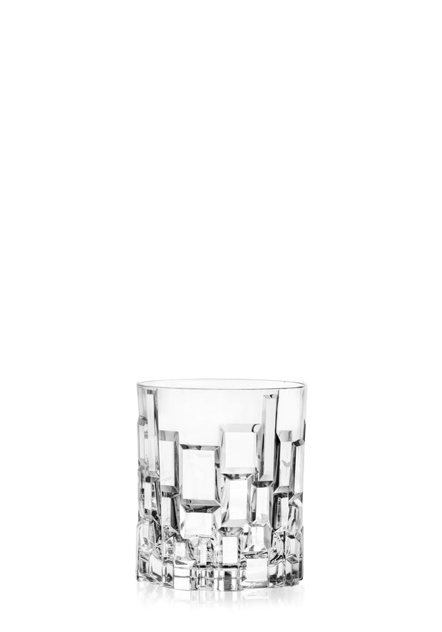 European Tumbler Glass - Double Old Fashioned - Set of 6 - Glasses - Designed DOF Crystal Glass Tumblers - For Whiskey - Bourbon - Water - Beverage - Drinking Glasses - 11 oz.