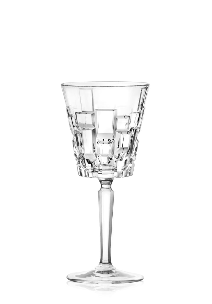 European Glass Goblet - White Wine Glass - Water Glass - Silver Stem - –  Barski