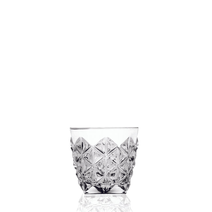 European Crystal Glass Double Old Fashioned Tumblers - For Whiskey - Bourbon - Water - Beverage - Drinking Glasses - 12.5 oz. - Set of 6