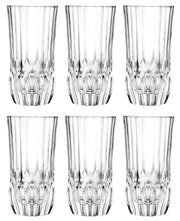 European Crystal Glass Highball Glasses - Beautifully Designed - Drinking Tumblers - for Water , Juice , Wine , Beer and Cocktails - 13.5 oz. - Set of 6