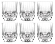 European Crystal Glass Double Old Fashioned Tumblers - For Whiskey - Bourbon - Water - Beverage - Drinking Glasses - 11.75 oz. - Set of 6