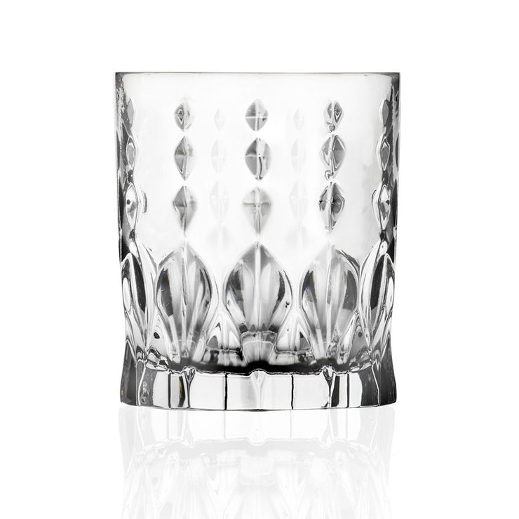 European Lead Free Crystalline Double Old Fashioned Tumblers -Whiskey - Bourbon - Water - Beverage - 11.5 OZ. - Set of 6