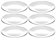 European Glass Dinner / Round Plates - Each Plate is 11" Diameter - Set of 6