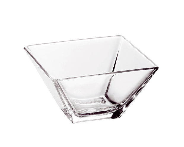 European Quality Glass - Square - Small - Bowl - 4.25" - Set of 6