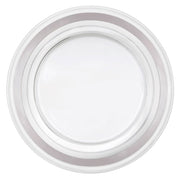 European Lead Free Crystalline Clear Charger / Large Plate W/ Platinum Band - 12.5" Diameter -Set of 2