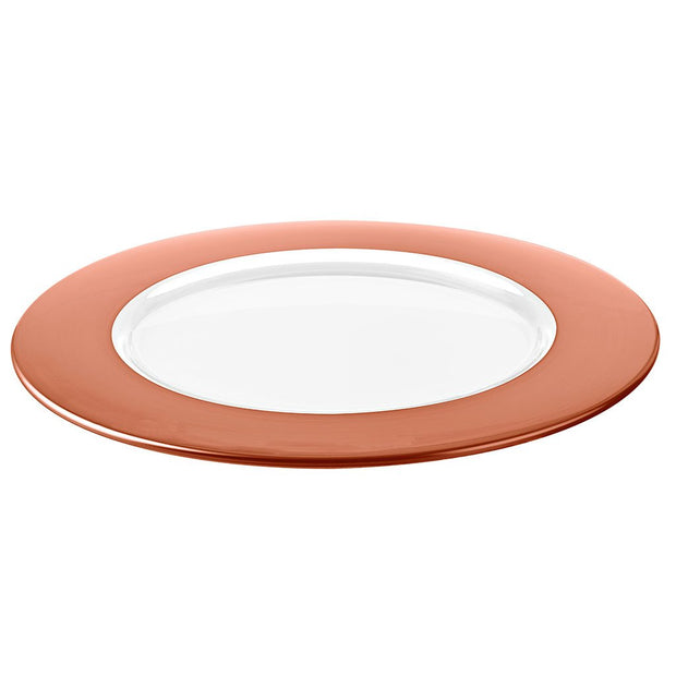 I Preziosi Charger with Copper Band, 12.6"D, Set of 2