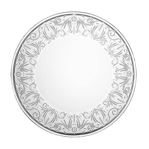 European Lead Free Crystalline Charger / Large Plate -Beautifully Designed Border , 13" Diameter