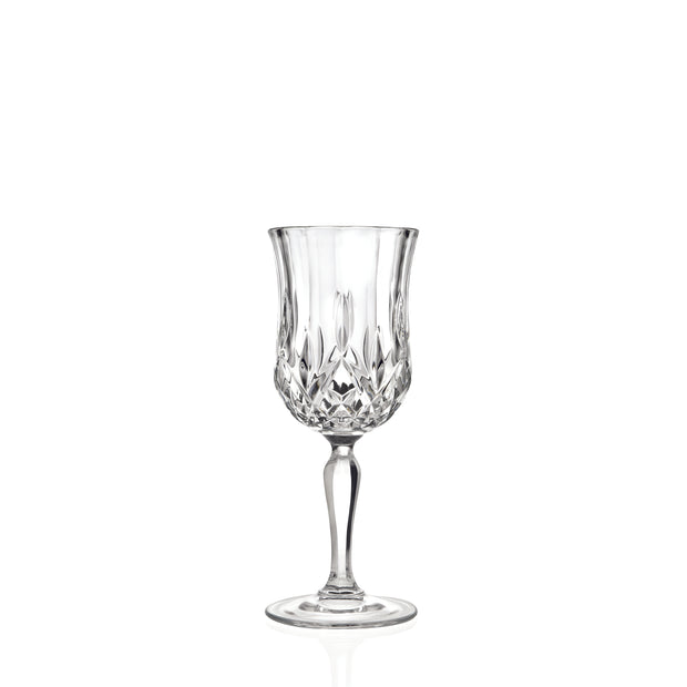 Wine Glass - Goblet - Red Wine - White Wine - Water Glass - Stemmed Glasses - Set of 6 Goblets - Crystal like Glass - 5.4 oz. Beautifully Cut  Designed - Made in Europe