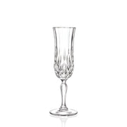 Toasting Flute Glass -Champagne Set of 6 Crystal Glasses - 4.4 oz - Made in Europe