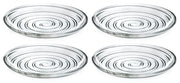European Lead Free Crystalline Salad/ Dessert Plates- Designed - 7" Diameter- Set of 4
