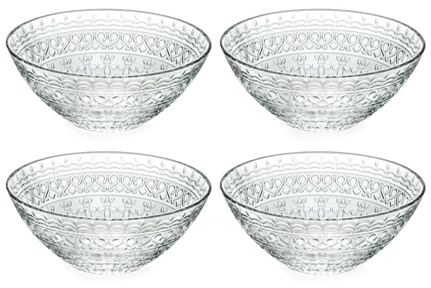 European Lead Free Crystalline Small Bowls For Dessert / Nuts/ Candy- 6.25" Diameter- Set/4
