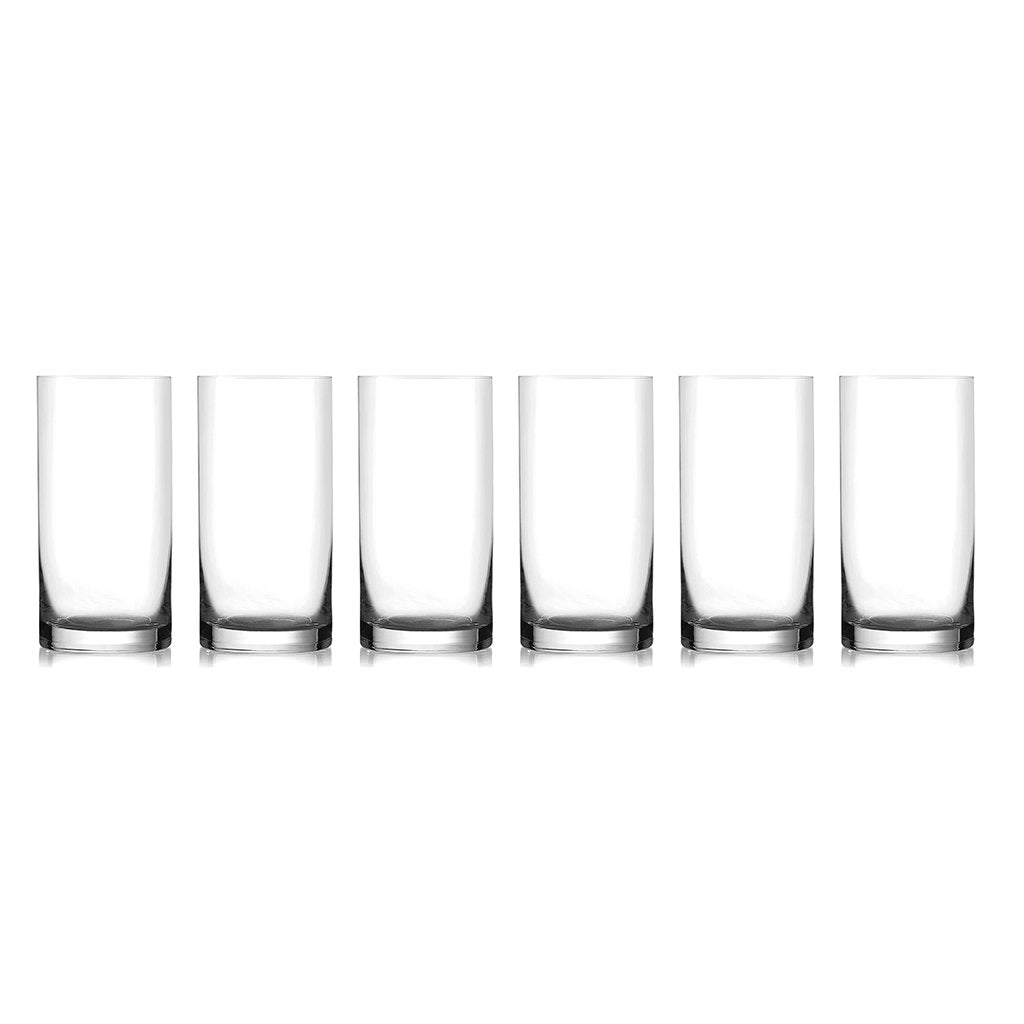 Claplante Crystal Highball Glasses, Set of 6 Glass Drinking  Glasses, 11 oz Durable Drinkware Cups for Cocktails, Water, Juice, Beer,  Wine-Special Edition Glassware Set, Dishware, Dishwasher Safe: Highball  Glasses