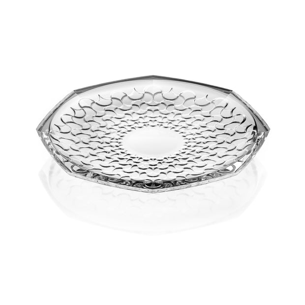 European Glass Centerpiece - Bowl - Serving Bowl - Plate - Tray - Octagon Shaped - Designed - 11.8 " Diameter