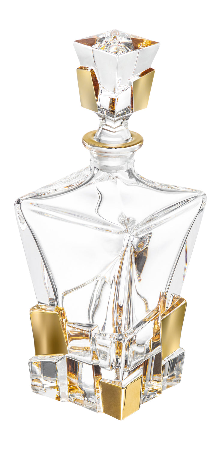 Crack Decanter with Gold, 28 oz.