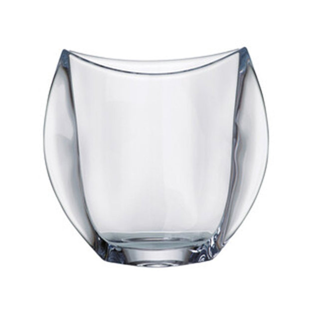 European Lead Free Crystalline Beautiful Oval Flower Vase -9.5" Height