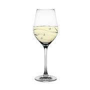 European Handmade Lead Free Crystalline White Wine Glass - Decorated with Real Swarovski Diamonds - 12.5 oz., Set of 4
