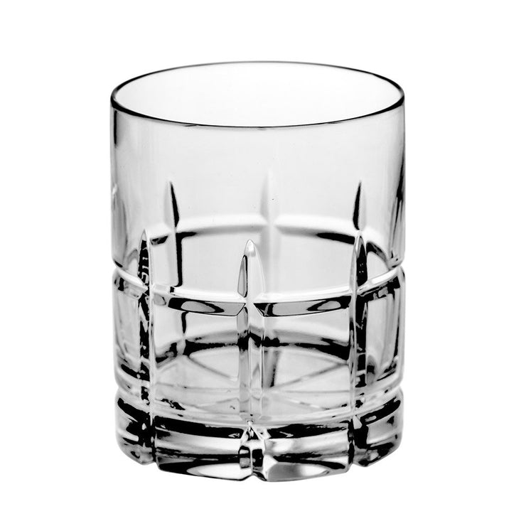 European Hand Cut Crystal Double Old Fashioned Tumblers For Whiskey - Bourbon - Water - Beverage - Drinking Glasses - 12 oz., Set of 6