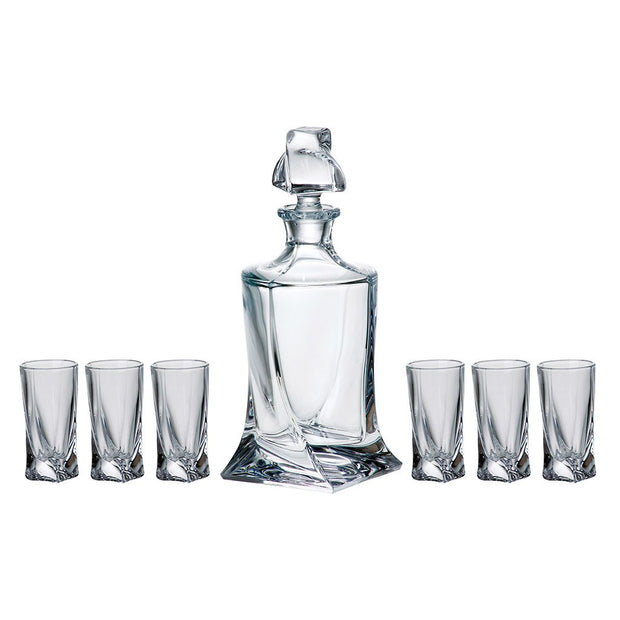 QUADRO Set - 1 Decanter, 6 Glass, 17 oz.