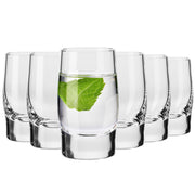 European Glass - 6-Pack -Set - Shot Glass -  1.7 Oz. - Clear - for Liquor - Whiskey - Vodka -  Durable