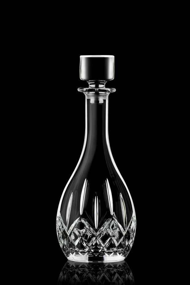 Glass - Wine Decanter - Cut  Crystal Design - with Stopper 30 Oz. - Made in Europe