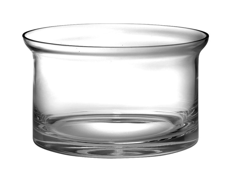 European Handmade Glass - Thick Flair Bowl - Clear - 5.5"D (5.5 Inches Diameter)