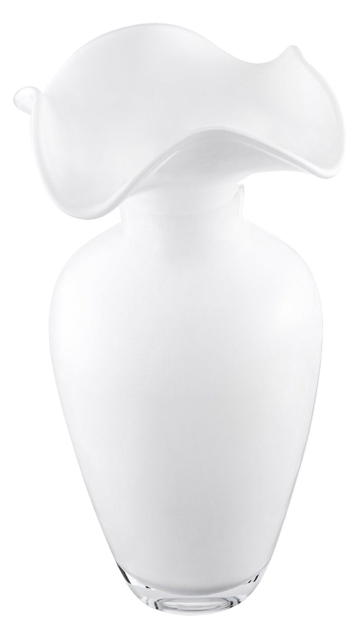 Opal Opal White Vase, 13.5"H